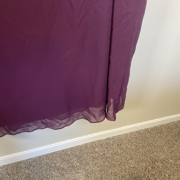 Alex Evenings Woman 16W Plum Lace Sequin Bodice Chiffon Mother Of Bride Dress - Picture 10 of 16